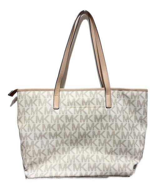MICHAEL KORS（マイケルコース）MICHAEL KORS (マイケルコース) ジェットセットアイテム ミディアム ジップ トート ベージュの古着・服飾アイテム