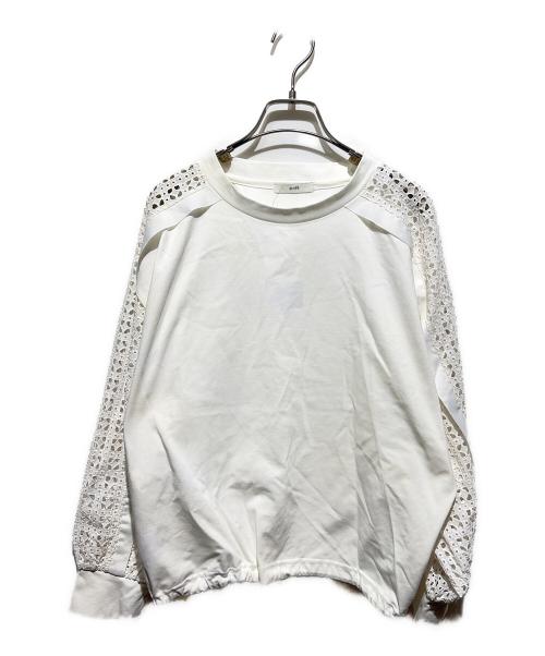 SHIPS（シップス）SHIPS (シップス) レース コンビ カットソー ホワイト サイズ:1 未使用品の古着・服飾アイテム