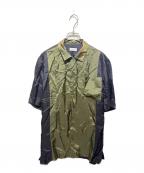 DRIES VAN NOTENドリスヴァンノッテン）の古着「オープンカラーシャツ」｜ブラック×グリーン
