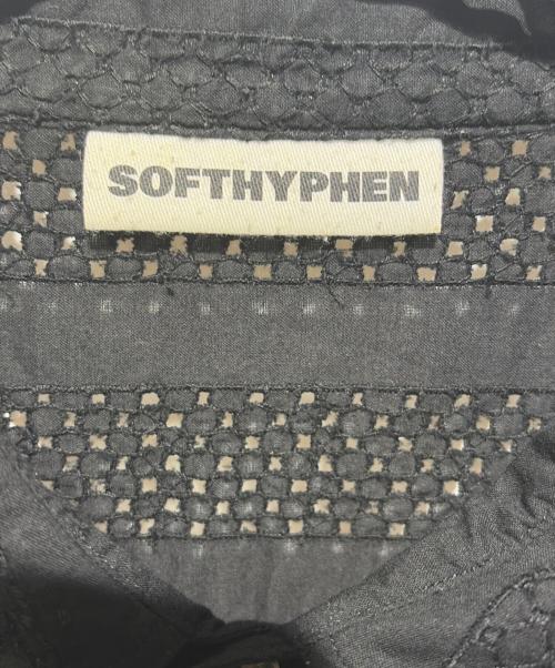 SOFTHYPHEN（ソフトハイフン）SOFTHYPHEN (ソフトハイフン) Lace Border Short Sleeve Shirt/半袖シャツ ブラック サイズ:04の古着・服飾アイテム