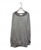 SUGARHILLシュガーヒル）の古着「HIGH GAUGE STRIPE WOOL SWEATER /ボーダーニット」｜アイボリー×ベージュ