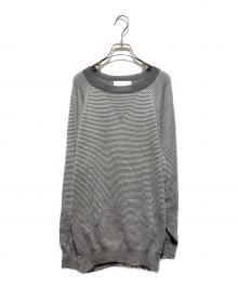 SUGARHILL（シュガーヒル）の古着「HIGH GAUGE STRIPE WOOL SWEATER /ボーダーニット」｜アイボリー×ベージュ