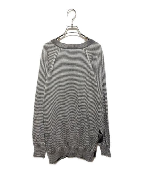 SUGARHILL（シュガーヒル）SUGARHILL (シュガーヒル) HIGH GAUGE STRIPE WOOL SWEATER /ボーダーニット アイボリー×ベージュ サイズ:2の古着・服飾アイテム