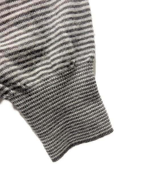 SUGARHILL（シュガーヒル）SUGARHILL (シュガーヒル) HIGH GAUGE STRIPE WOOL SWEATER /ボーダーニット アイボリー×ベージュ サイズ:2の古着・服飾アイテム