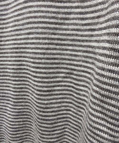 SUGARHILL（シュガーヒル）SUGARHILL (シュガーヒル) HIGH GAUGE STRIPE WOOL SWEATER /ボーダーニット アイボリー×ベージュ サイズ:2の古着・服飾アイテム
