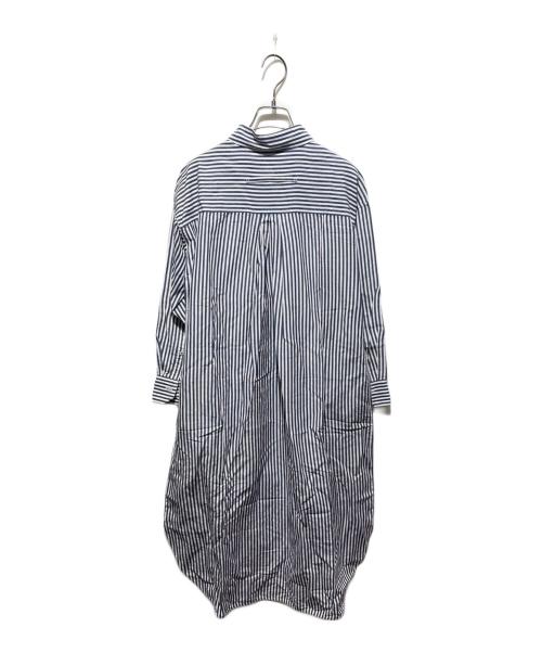 ticca（ティッカ）TICCA (ティッカ) コットンリネンWポケットロングシャツワンピース ブルー サイズ:FREEの古着・服飾アイテム