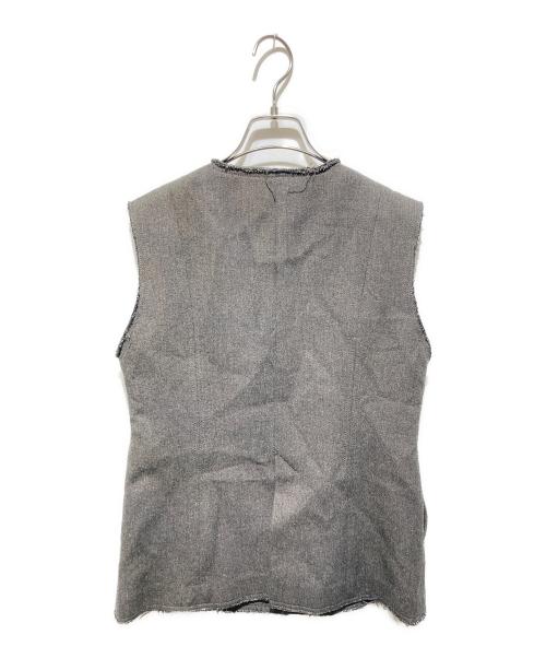 FRAY ID（フレイ アイディー）FRAY ID (フレイ アイディー) カットオフウールジレ グレーの古着・服飾アイテム