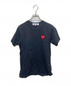 PLAY COMME des GARCONSプレイコムデギャルソン）の古着「ハート刺繍Tシャツ」｜ブラック