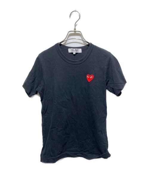 PLAY COMME des GARCONS（プレイコムデギャルソン）PLAY COMME des GARCONS (プレイコムデギャルソン) ハート刺繍Tシャツ ブラック サイズ:Mの古着・服飾アイテム