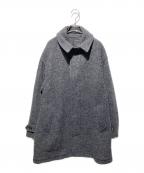 STEVEN ALANスティーブンアラン）の古着「KNIT FLEC HALF BALMACAAN COAT」｜ブラック