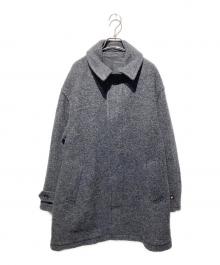 STEVEN ALAN（スティーブンアラン）の古着「KNIT FLEC HALF BALMACAAN COAT」｜ブラック