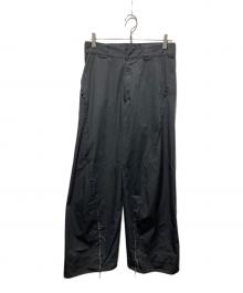 YUKI HASHIMOTO（ユウキハシモト）の古着「RAW EDGE TWISTED WORK PANTS BLACK」｜ブラック