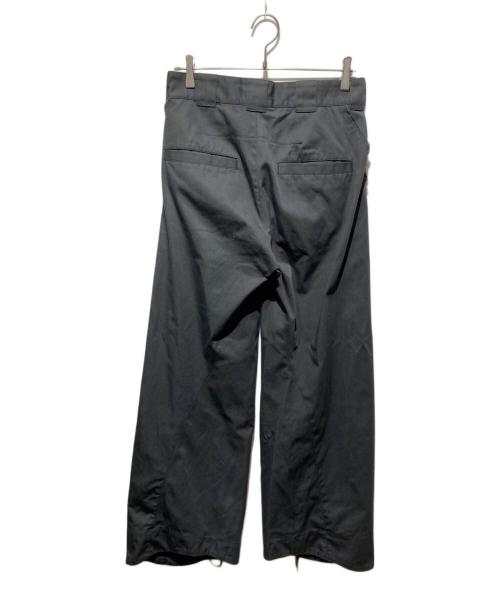 YUKI HASHIMOTO（ユウキハシモト）YUKI HASHIMOTO (ユウキハシモト) RAW EDGE TWISTED WORK PANTS BLACK ブラック サイズ:46の古着・服飾アイテム