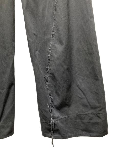 YUKI HASHIMOTO（ユウキハシモト）YUKI HASHIMOTO (ユウキハシモト) RAW EDGE TWISTED WORK PANTS BLACK ブラック サイズ:46の古着・服飾アイテム