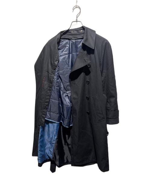 PAUL SMITH（ポールスミス）PAUL SMITH (ポールスミス) コットンギャバジン ダブルトレンチコート ブラック サイズ:Ｓの古着・服飾アイテム
