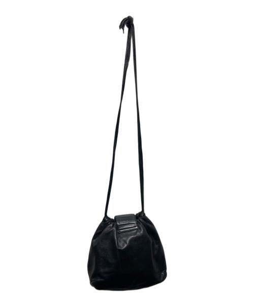 LOEWE（ロエベ）LOEWE (ロエベ) 巾着レザーショルダーバッグ ブラックの古着・服飾アイテム