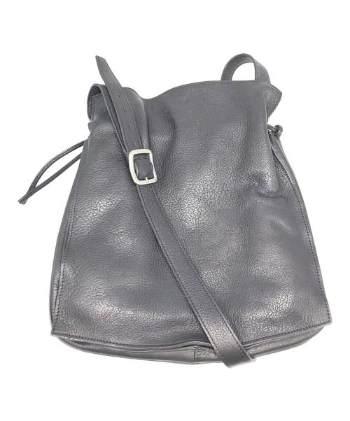 SLOW&CO（スロウアンドコー）SLOW&CO (スロウアンドコー) レザーショルダーバッグ ブラックの古着・服飾アイテム