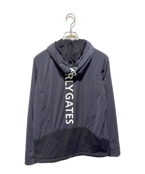 PEARLY GATES（パーリーゲイツ）PEARLY GATES (パーリーゲイツ) 2WAYストレッチ フーディブルゾン ブラック サイズ:5の古着・服飾アイテム