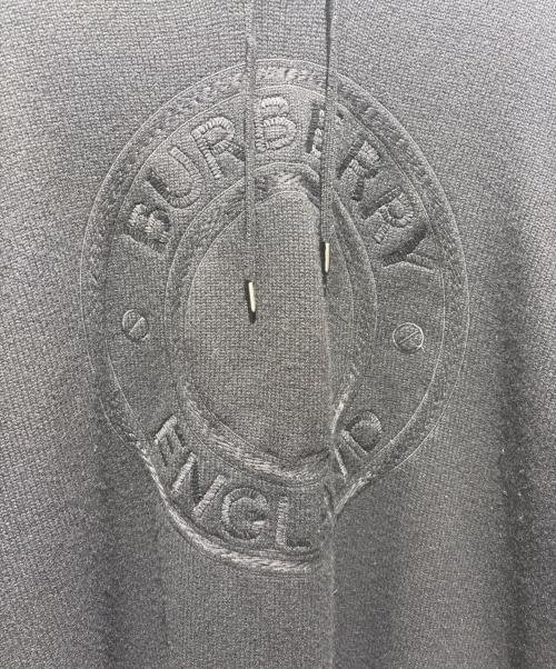 BURBERRY（バーバリー）BURBERRY (バーバリー) カシミヤロゴニットパーカー ブラック サイズ:Sの古着・服飾アイテム