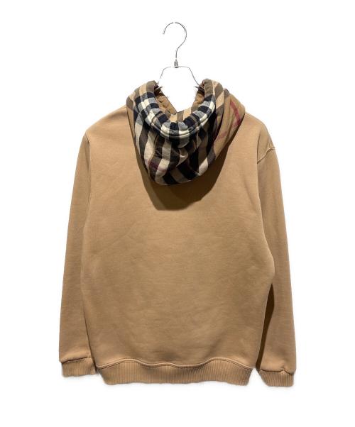 BURBERRY（バーバリー）BURBERRY (バーバリー) チェックトリムパーカー ブラウン サイズ:Mの古着・服飾アイテム