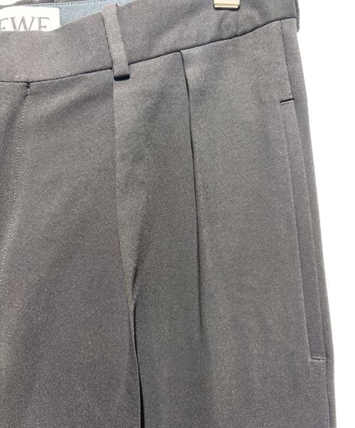LOEWE（ロエベ）LOEWE (ロエベ) アナグラム刺繍スラックスパンツ ブラック サイズ:48の古着・服飾アイテム