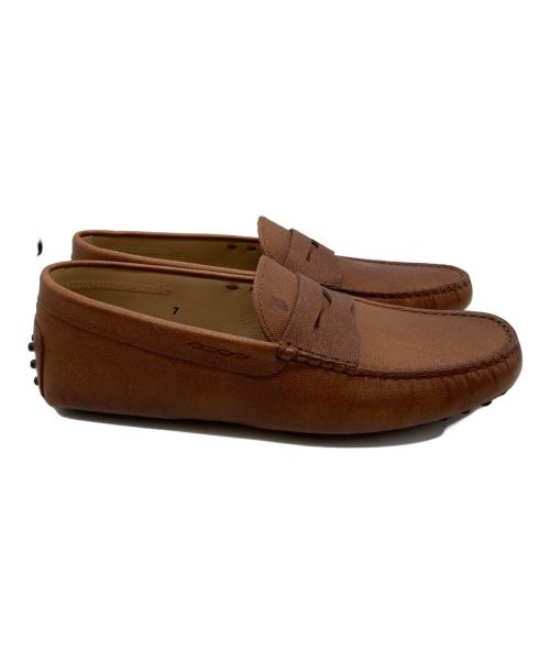 TOD'S（トッズ）TOD'S (トッズ) ドライビングローファー ブラウン サイズ:7の古着・服飾アイテム