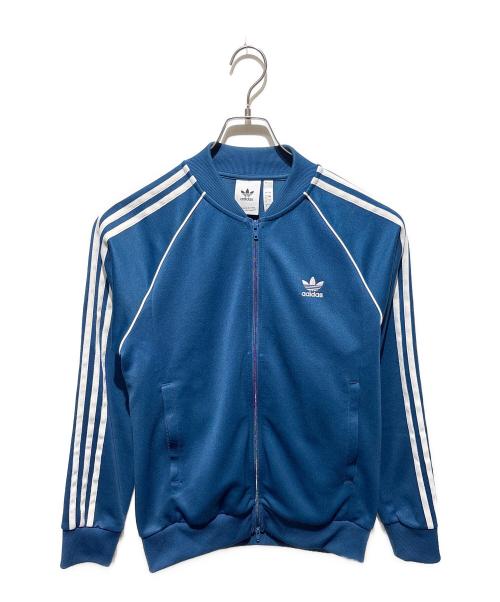 adidas（アディダス）adidas (アディダス) ブルゾン ブルーの古着・服飾アイテム