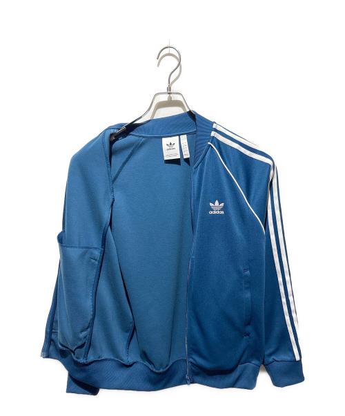 adidas（アディダス）adidas (アディダス) ブルゾン ブルーの古着・服飾アイテム