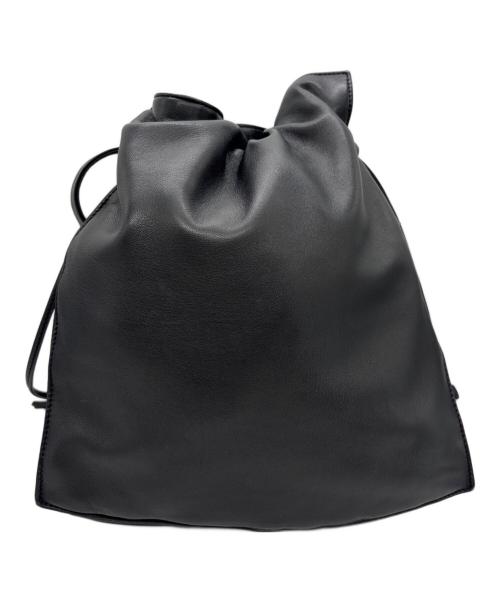 LOEWE（ロエベ）LOEWE (ロエベ) 巾着ショルダーバッグ ブラックの古着・服飾アイテム