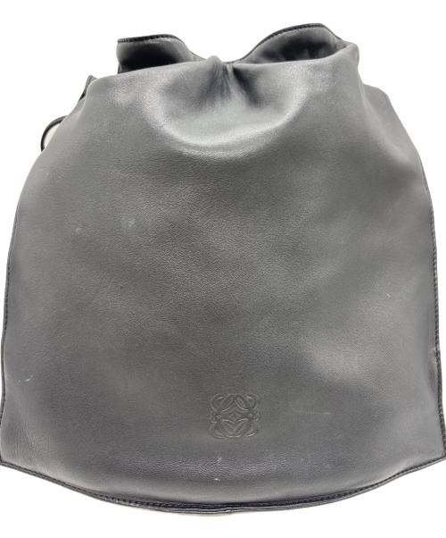 LOEWE（ロエベ）LOEWE (ロエベ) 巾着ショルダーバッグ ブラックの古着・服飾アイテム
