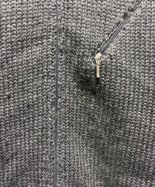 BURBERRY BLACK LABEL（バーバリーブラックレーベル）BURBERRY BLACK LABEL (バーバリーブラックレーベル) ラビットファー付ウールブルゾン グレー サイズ:2の古着・服飾アイテム