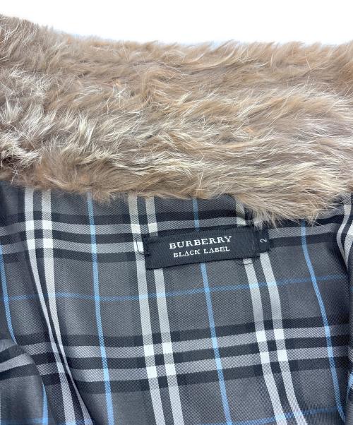 BURBERRY BLACK LABEL（バーバリーブラックレーベル）BURBERRY BLACK LABEL (バーバリーブラックレーベル) ラビットファー付ウールブルゾン グレー サイズ:2の古着・服飾アイテム