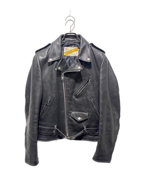 Schott（ショット）Schott (ショット) 618 ダブルライダースジャケット ブラック サイズ:34の古着・服飾アイテム