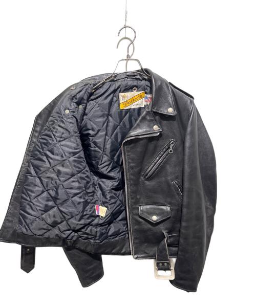 Schott（ショット）Schott (ショット) 618 ダブルライダースジャケット ブラック サイズ:34の古着・服飾アイテム