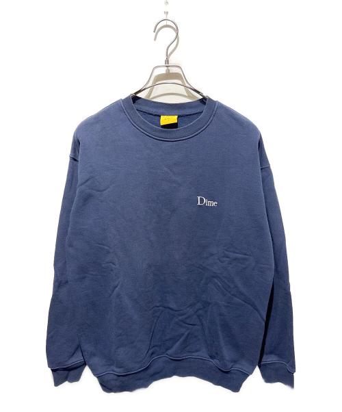 Dime（ダイム）Dime (ダイム) ワンポイントロゴ刺繍クルーネックスウェット ネイビー サイズ:Ｌの古着・服飾アイテム