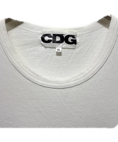 CDG（シーディージー）CDG (シーディージー) LOGO TEE ホワイト サイズ:ＸＬの古着・服飾アイテム