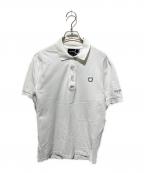 RAF SIMONS×FRED PERRYラフシモンズ×フレッドペリー）の古着「バックフォトパッチ ショートスリーブポロシャツ」｜ホワイト