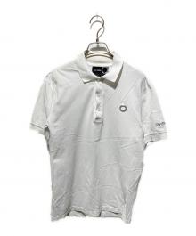 RAF SIMONS×FRED PERRY（ラフシモンズ×フレッドペリー）の古着「バックフォトパッチ ショートスリーブポロシャツ」｜ホワイト