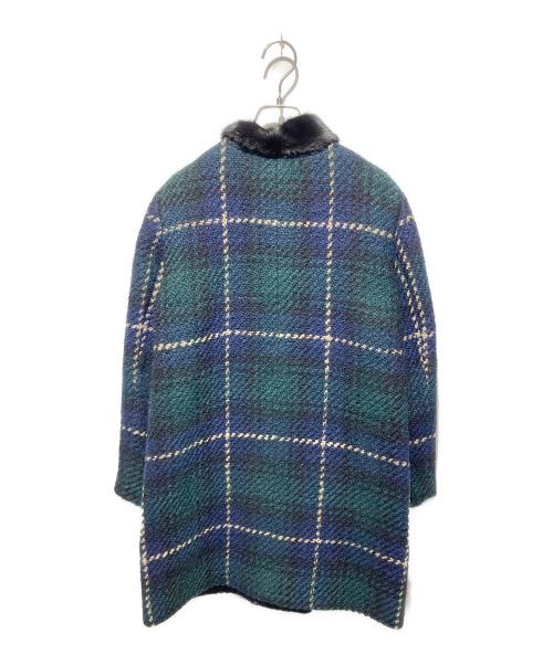 Mademoiselle NON NON（マドモアゼルノンノン）Mademoiselle NON NON (マドモアゼルノンノン) ウールコート ネイビー サイズ:Ｍの古着・服飾アイテム