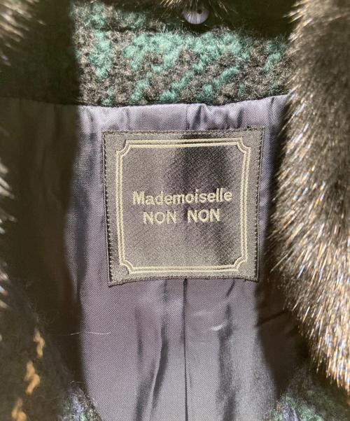Mademoiselle NON NON（マドモアゼルノンノン）Mademoiselle NON NON (マドモアゼルノンノン) ウールコート ネイビー サイズ:Ｍの古着・服飾アイテム