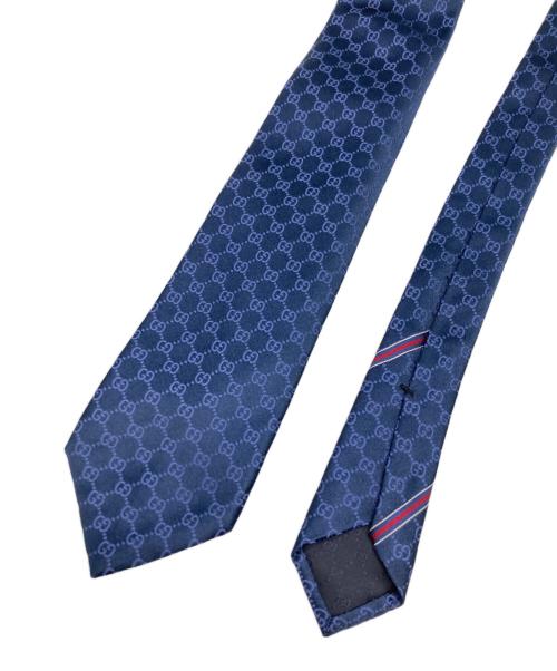 GUCCI（グッチ）GUCCI (グッチ) GGロゴネクタイ ネイビー サイズ:FREEの古着・服飾アイテム