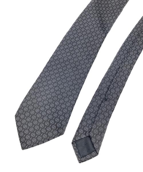 GUCCI（グッチ）GUCCI (グッチ) GGロゴシルクネクタイ ブラック サイズ:FREEの古着・服飾アイテム