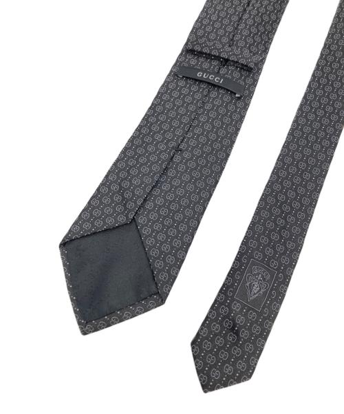 GUCCI（グッチ）GUCCI (グッチ) GGロゴシルクネクタイ ブラック サイズ:FREEの古着・服飾アイテム