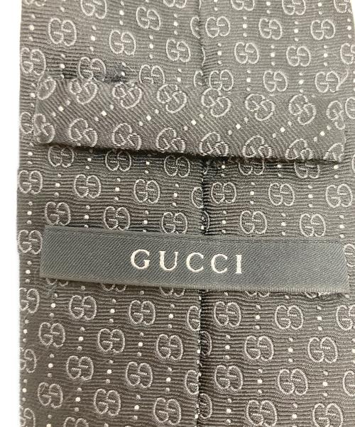 GUCCI（グッチ）GUCCI (グッチ) GGロゴシルクネクタイ ブラック サイズ:FREEの古着・服飾アイテム