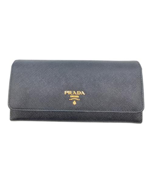 PRADA（プラダ）PRADA (プラダ) サフィアーノ長財布 ブラックの古着・服飾アイテム