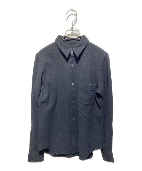 ROBE DE CHAMBRE COMME DES GARCONS（ローブドシャンブル コムデギャルソン）ROBE DE CHAMBRE COMME DES GARCONS (ローブドシャンブル コムデギャルソン) ウールレギュラーカラーシャツ ブラック サイズ:Ｍの古着・服飾アイテム