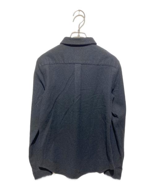 ROBE DE CHAMBRE COMME DES GARCONS（ローブドシャンブル コムデギャルソン）ROBE DE CHAMBRE COMME DES GARCONS (ローブドシャンブル コムデギャルソン) ウールレギュラーカラーシャツ ブラック サイズ:Ｍの古着・服飾アイテム