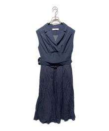 HER LIP TO（ハーリップトゥ）の古着「Classic Oxford Belted Dres」｜ネイビー