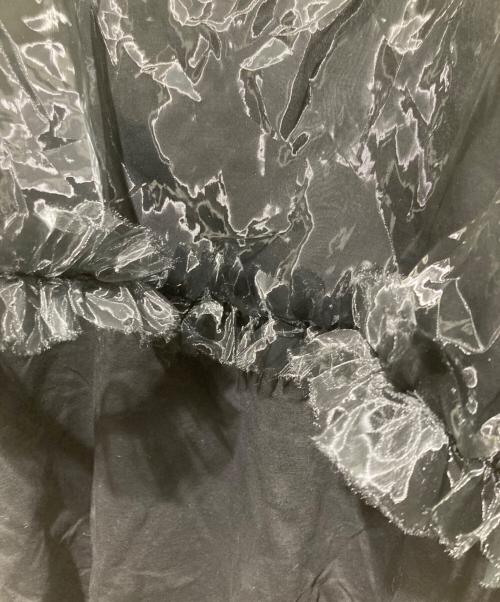 noir kei ninomiya（ノワール ケイ ニノミヤ）noir kei ninomiya (ノワール ケイ ニノミヤ) AW チュールフリルTシャツ シアースリーブ ブラック サイズ:1の古着・服飾アイテム