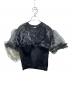noir kei ninomiya（ノワール ケイ ニノミヤ）の古着「AW チュールフリルTシャツ シアースリーブ」｜ブラック